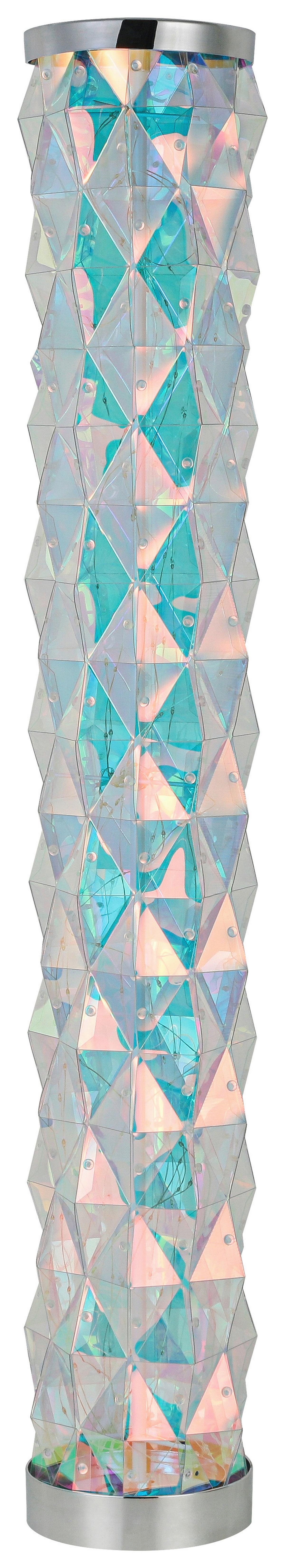 STOJACÍ LED SVÍTIDLO GLORIA - průhledné/barvy chromu, Moderní, plast (17/97,5cm) - Mömax