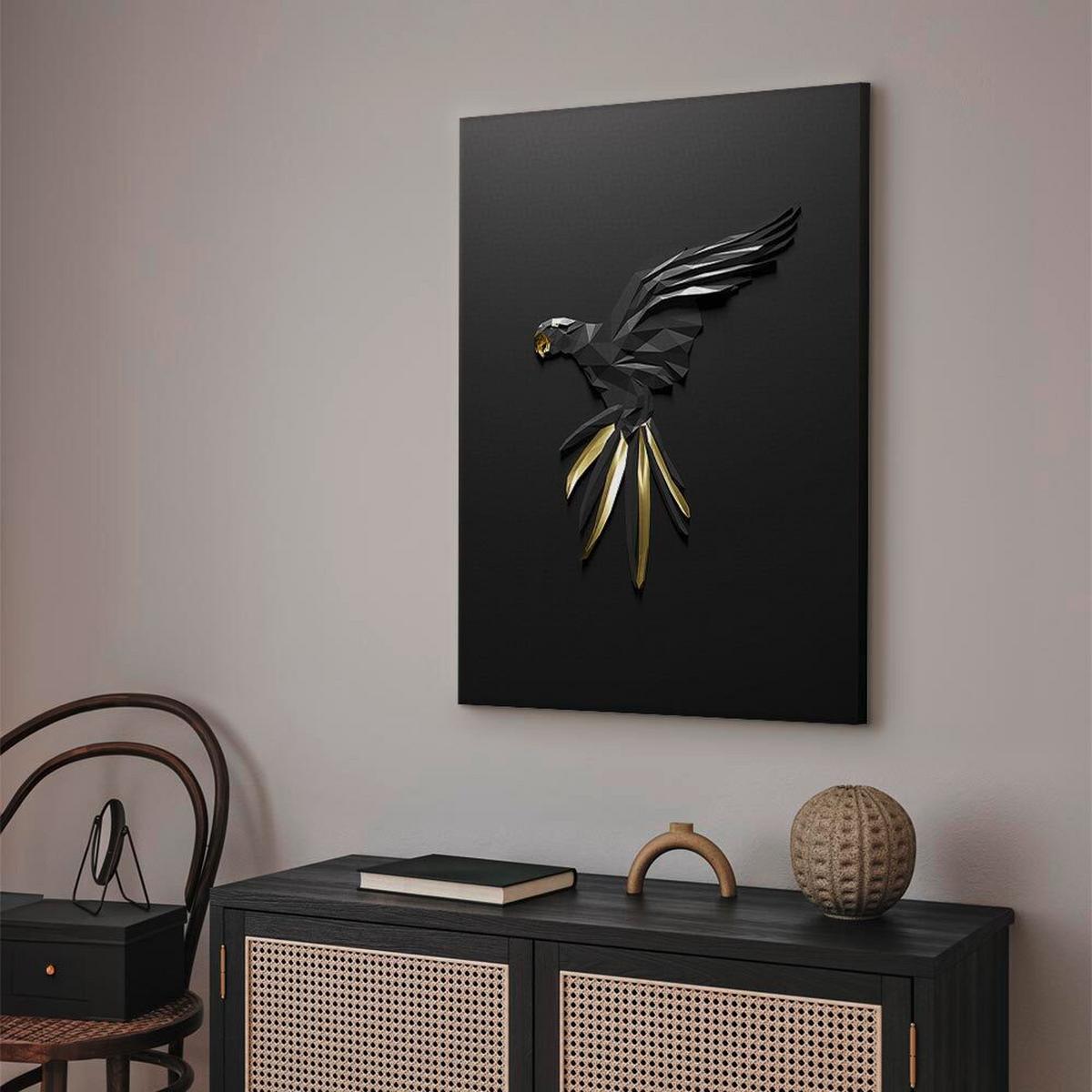 Leinwandbild Schwarz Goldfarben B: 40 Cm - Goldfarben/Schwarz, Basics, Holzwerkstoff/Textil (40/60/1,2cm) - artgeist