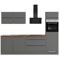 Küchenleerblock Ip3150 - Eiche dunkel/Graphitfarben, Design, Holzwerkstoff (280cm) - Impuls