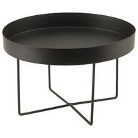 Dekorační podnos Noir, Ø: 25cm - černá, kov (25/16cm) - Modern Living