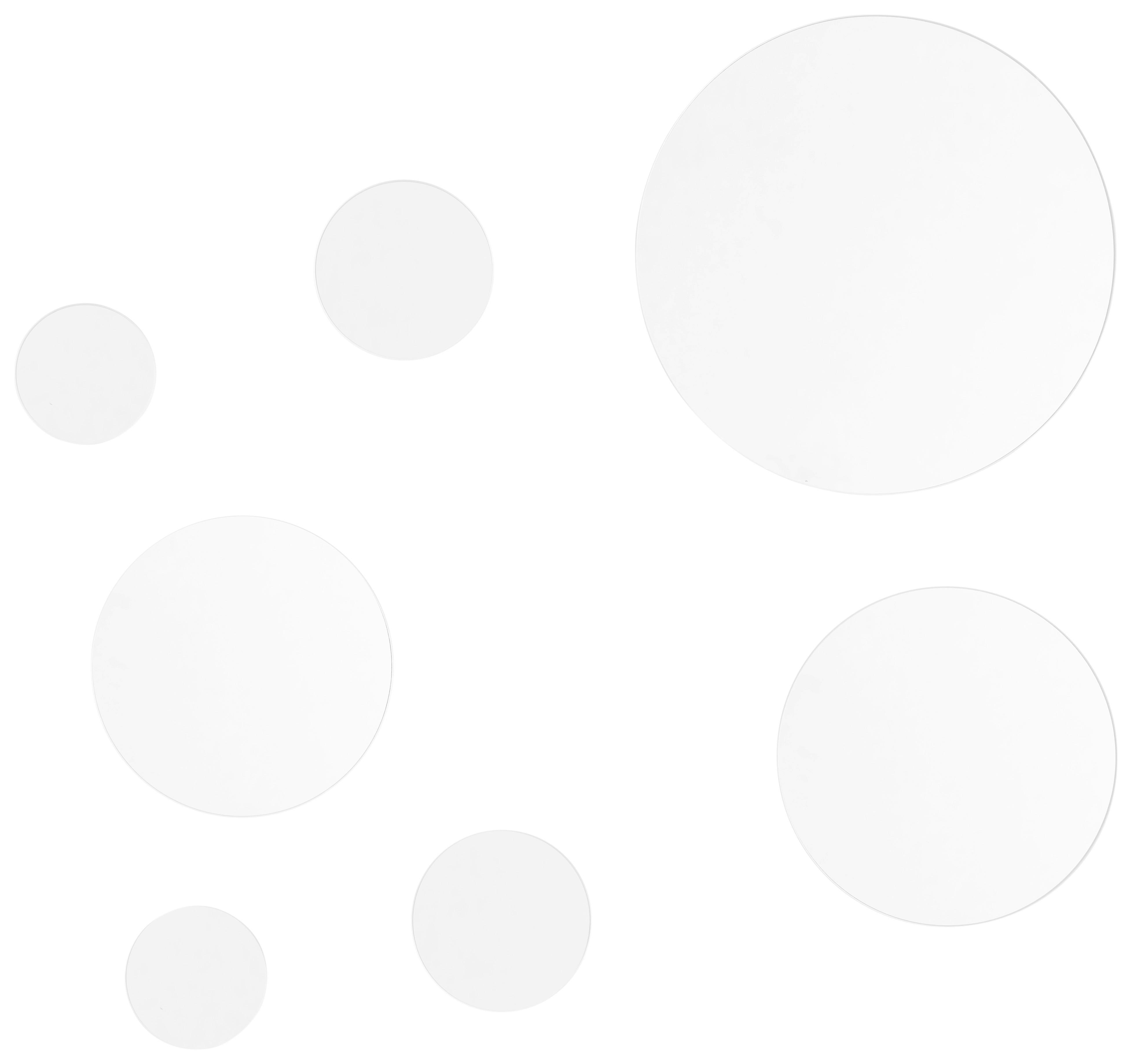 Rundes Spiegelfliesenset DOTS 7-teilig
