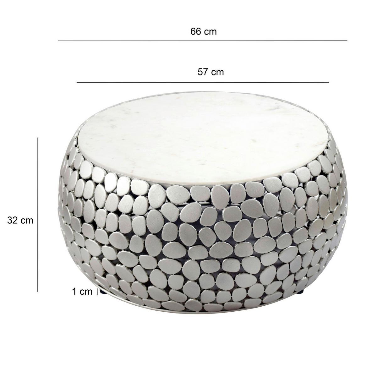 KONFERENČNÍ STOLEK WL7.356 - barvy stříbra, Design, kov (66/32/66cm) - Livetastic