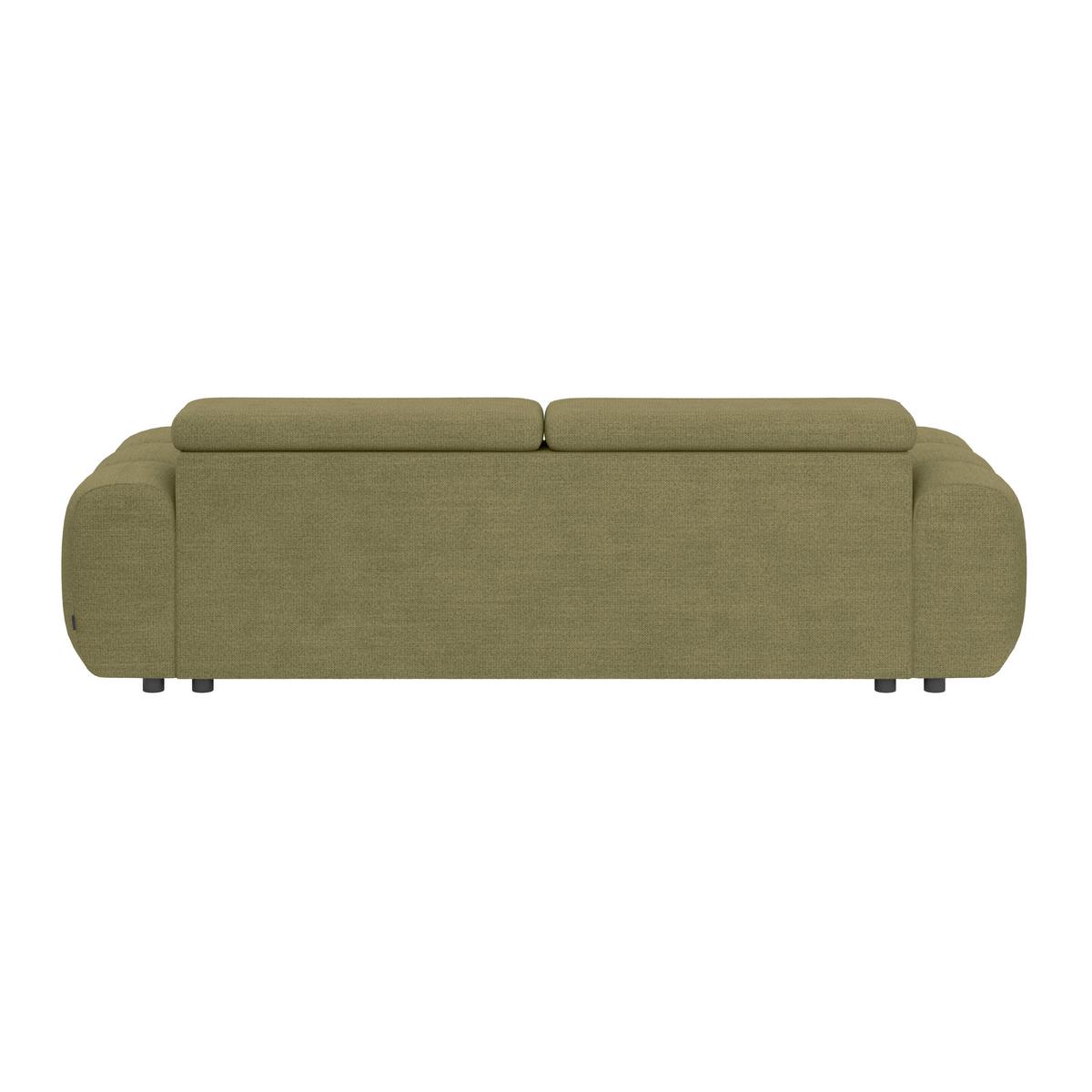 Bigsofa Bull Webstoff dunkelgrün, B: 248 cm - Dunkelgrün/Schwarz, Design, Textil (248/77-97/108cm) - Luca Bessoni