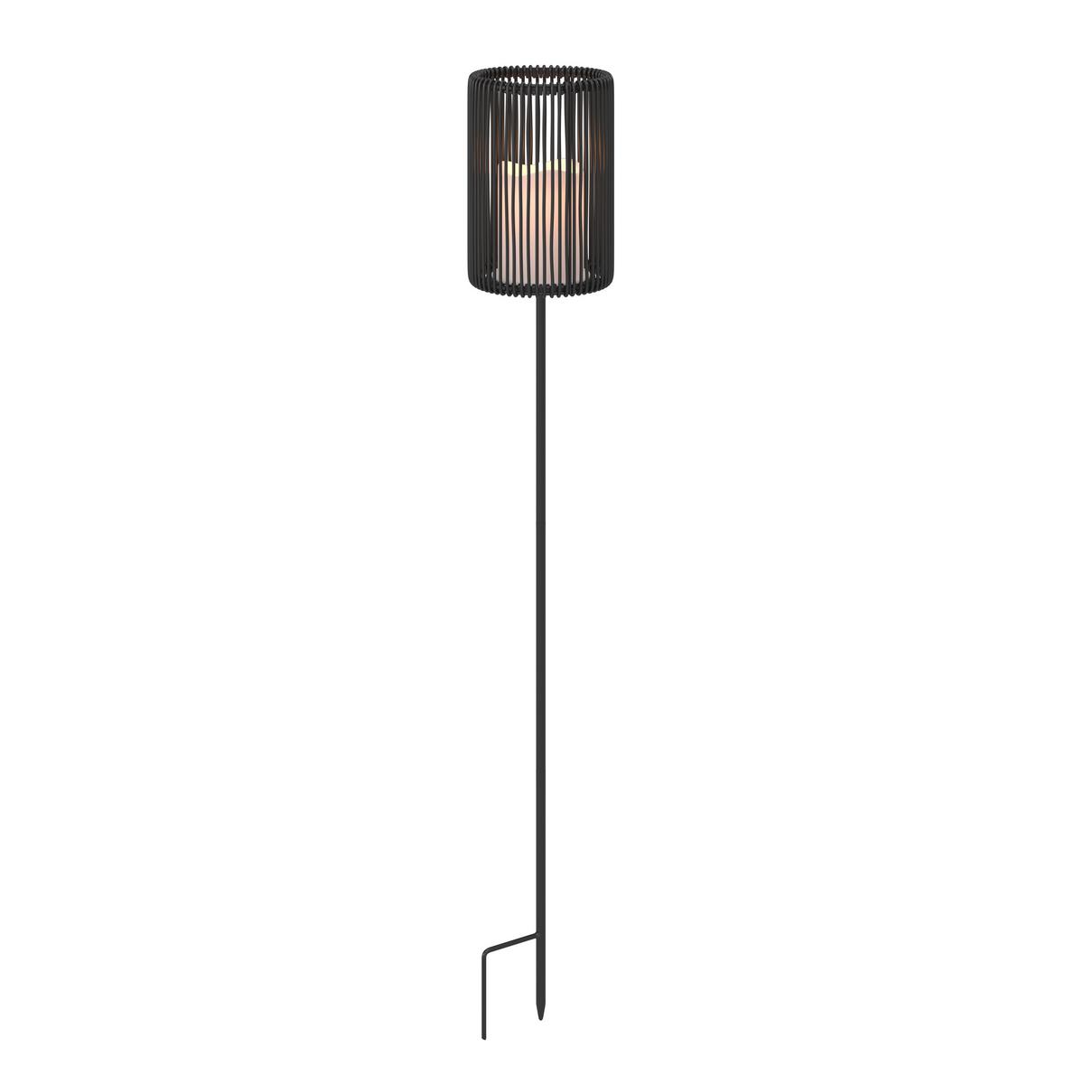 SOLÁRNE SVIETIDLO NANAY - čierna, Modern, kov/plast (12/78/12cm) - Bessagi Garden