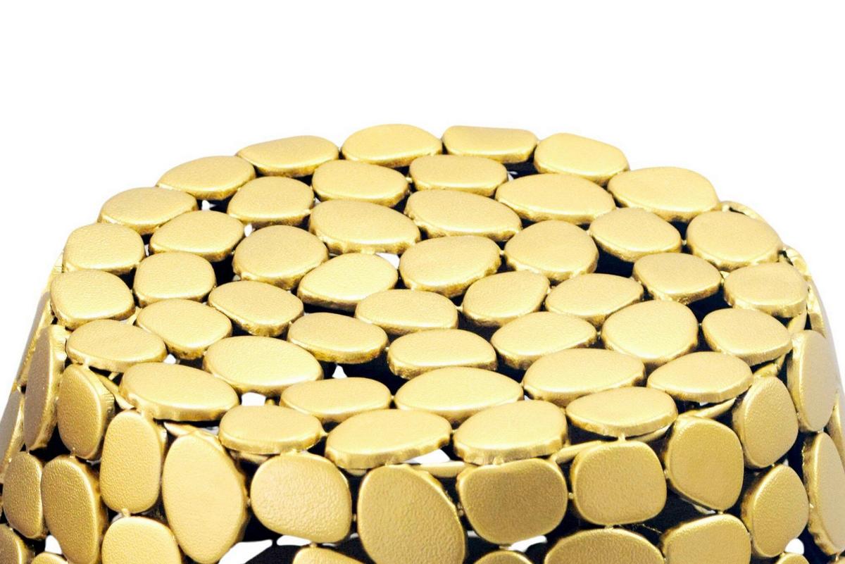 Beistelltisch Goldfarben B: 40 cm - Goldfarben, Design, Metall (40/46/40cm) - Livetastic