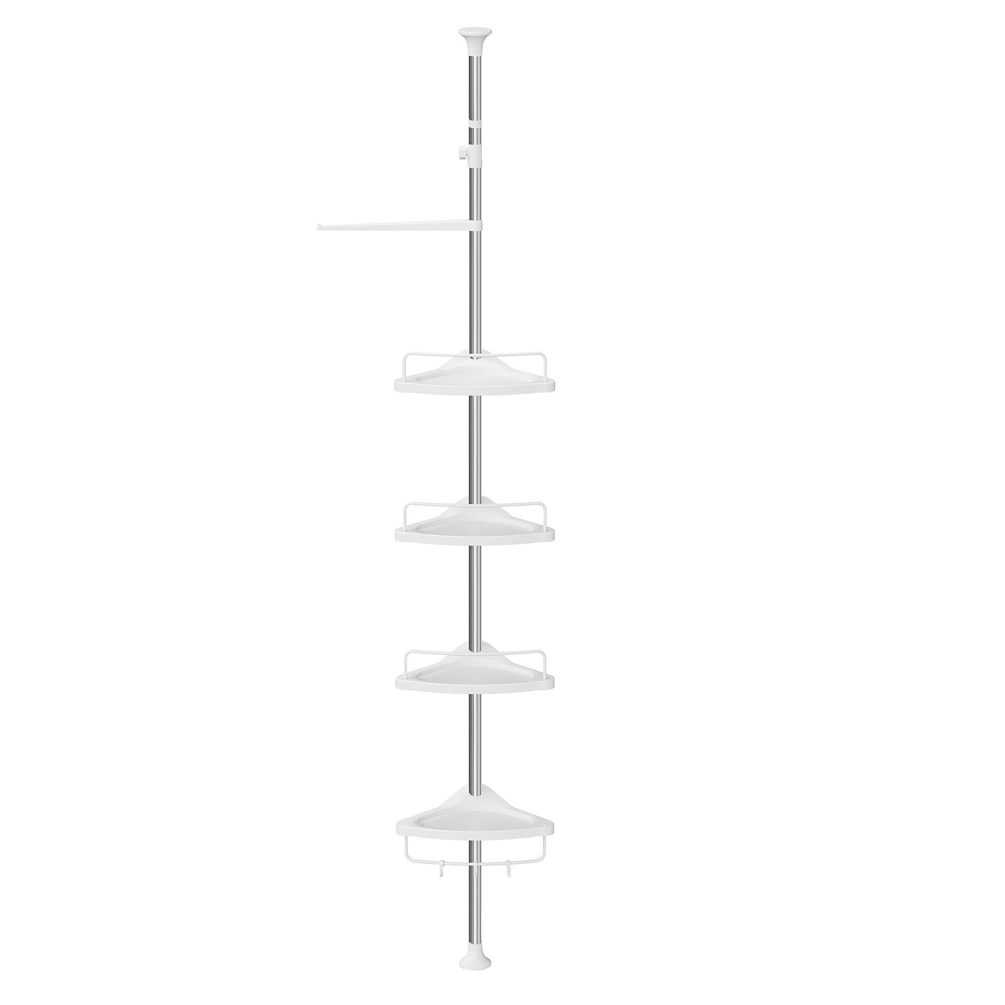 Duschregal Weiß B: 35 Cm - Weiß, Basics, Kunststoff/Metall (35/95-300/25cm)