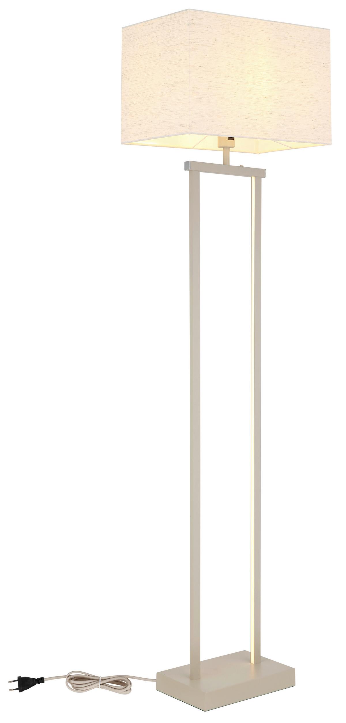 LED-STEHLEUCHTE Naturfarben, ca. 40x27x153 cm - Sandfarben/Naturfarben, Design, Textil/Metall (40/27/153cm) - Globo