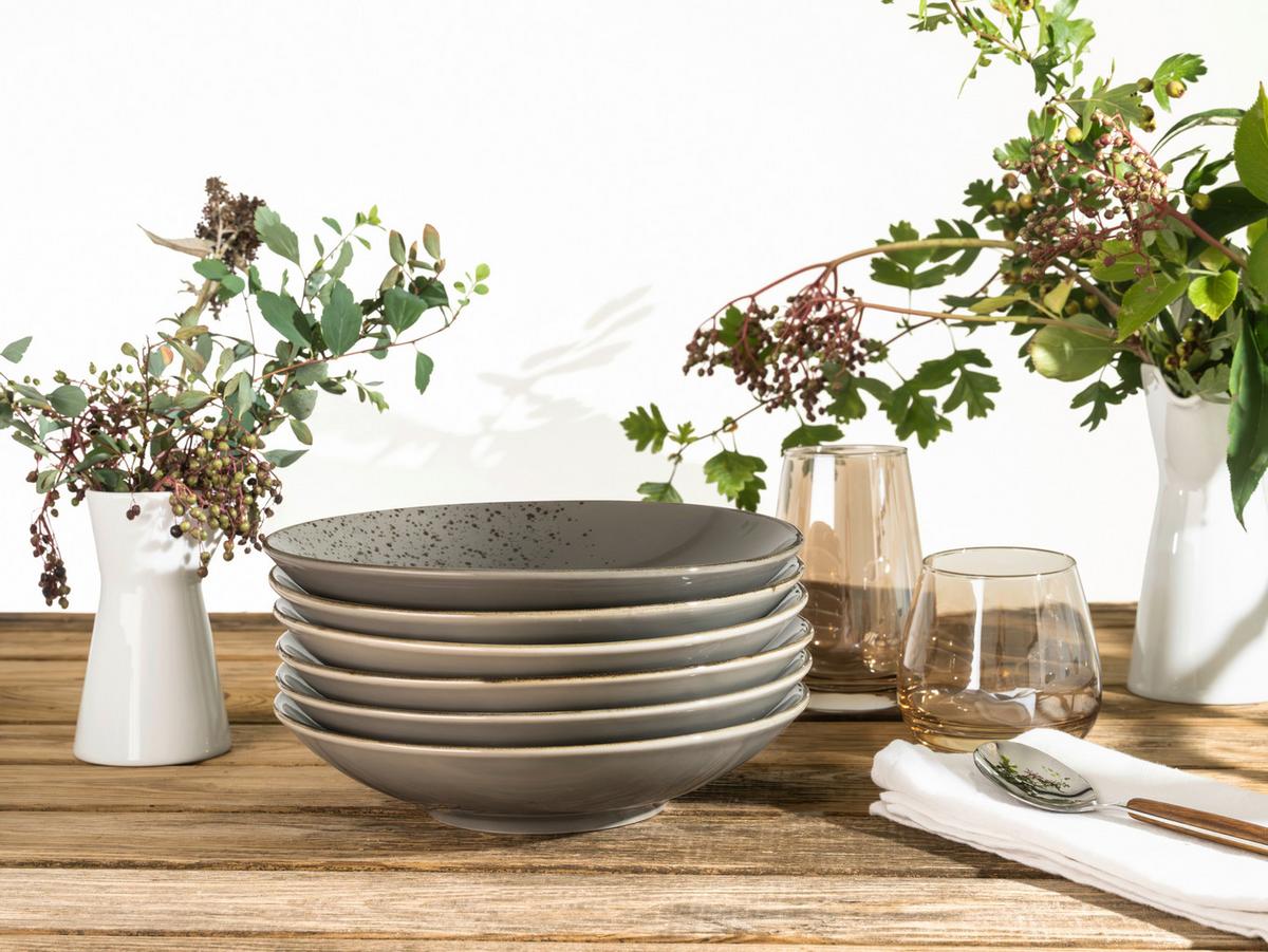 SUPPENTELLERSET 22046 NATURE COLLECTION - Grau, Trend, Keramik (22cm) - Creatable
