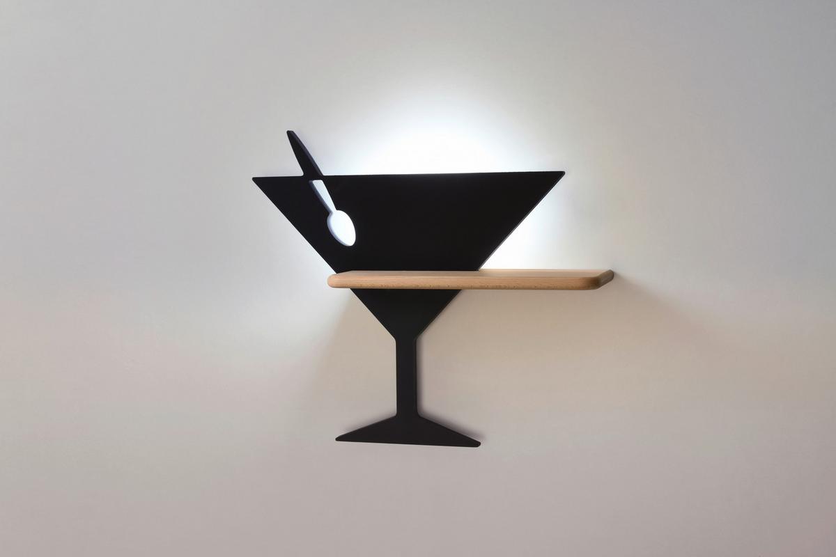 Led-wandleuchte 21-03577 Piccolo - Schwarz, Basics, Holz/Holzwerkstoff (37.5/12/33cm)