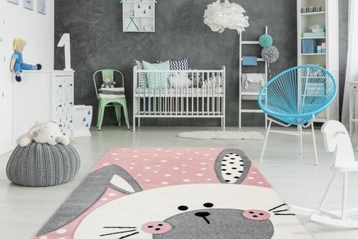 Kinderteppich Hase Rosa Caiguna 120x170 cm - Rosa, Trend, Kunststoff (120/170cm) - Kayoom