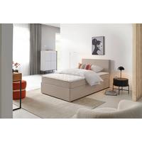 Boxbett mit Topper 120x200 Carolina - Sandfarben/Schwarz, KONVENTIONELL, Holz/Textil (120/200cm) - P & B
