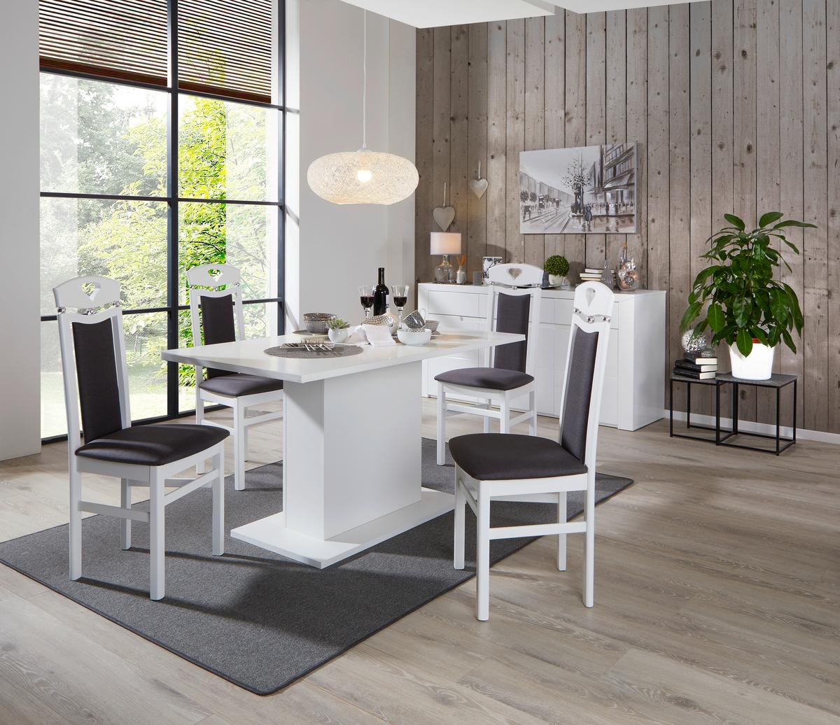 Esstisch Oskar 138x80 cm Weiß - Weiß, MODERN, Holzwerkstoff (138/76/80cm)