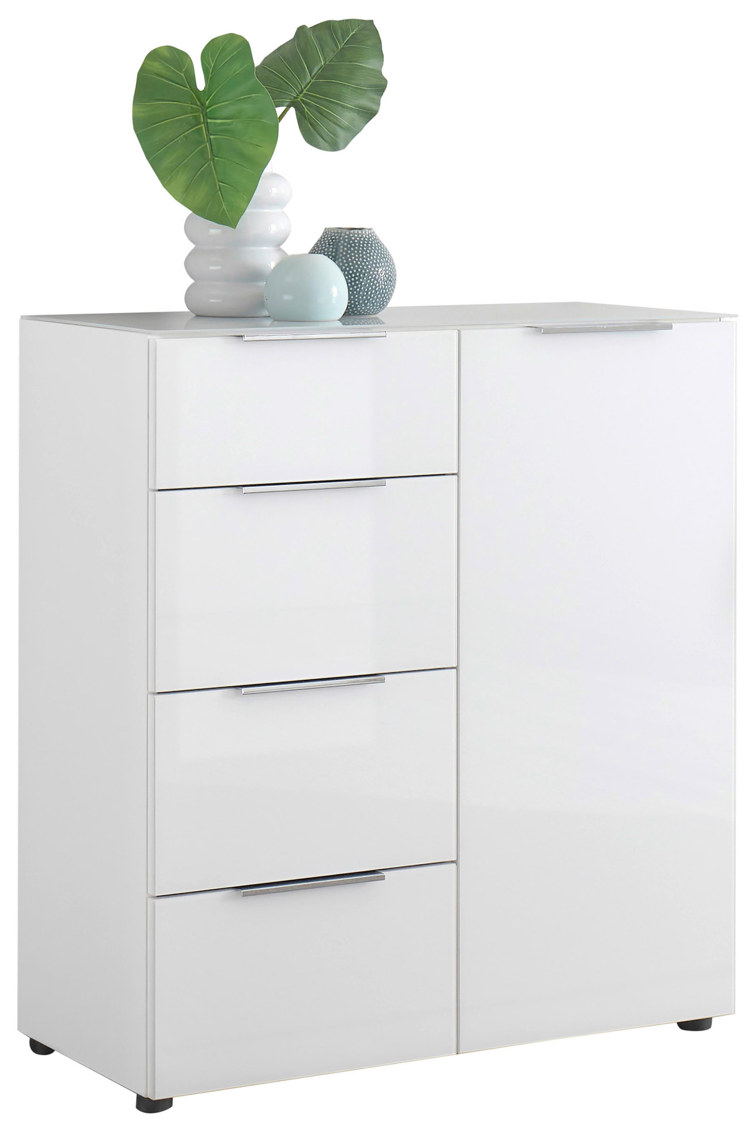 KOMODA SIENA -EXKLUSIV- - čierna/biela, Modern, kov/kompozitné drevo (90/99/40cm) - Mömax