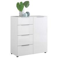 KOMODA SIENA -EXKLUSIV- - čierna/biela, Modern, kov/kompozitné drevo (90/99/40cm) - Mömax