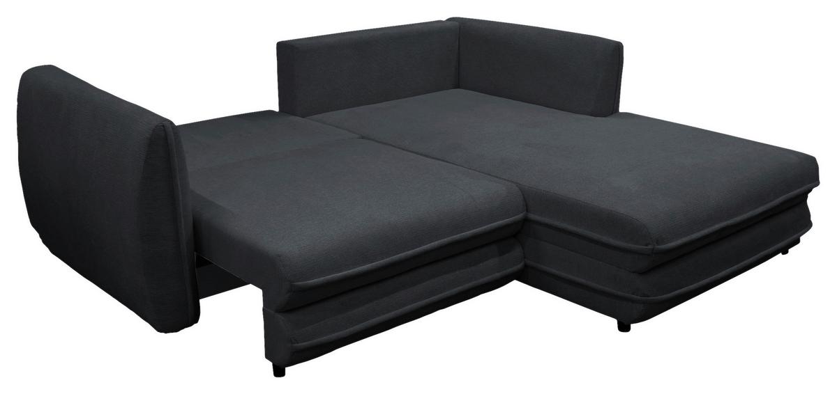Ecksofa Vivaldi Schwarz S: 240x201 cm - Schwarz, Design, Textil (240/201cm) - MID.YOU