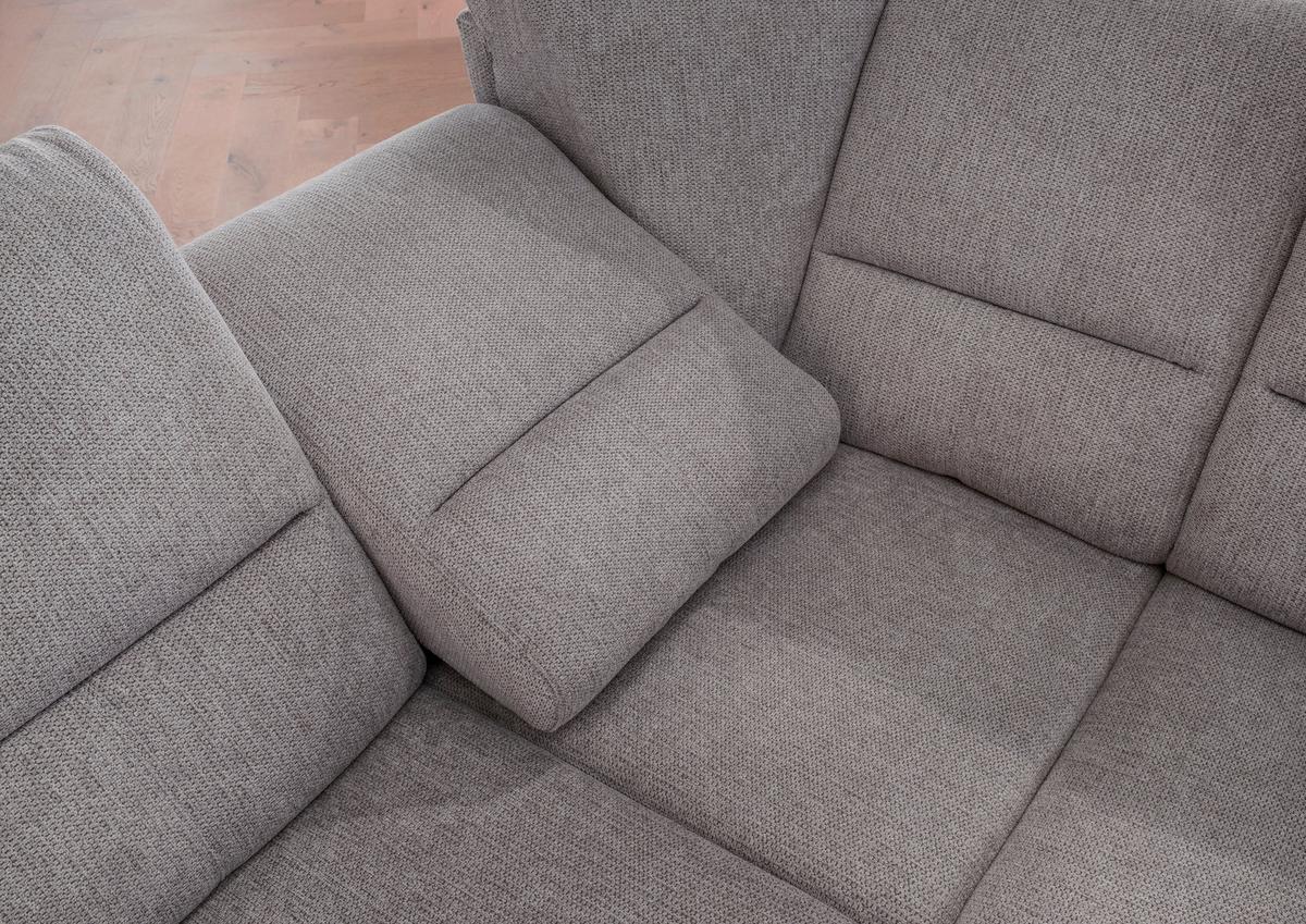 Ecksofa Mit Relaxfunktion Parole Silberfarben Chenille - Chromfarben/Silberfarben, MODERN, Textil (275/236cm) - Livetastic