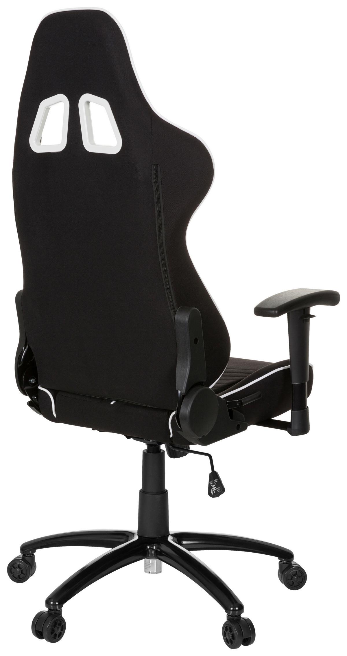 Gamingstuhl League Pro I Schwarz/weiß - Schwarz/Weiß, MODERN, Kunststoff/Textil (72/138/63cm) - MID.YOU