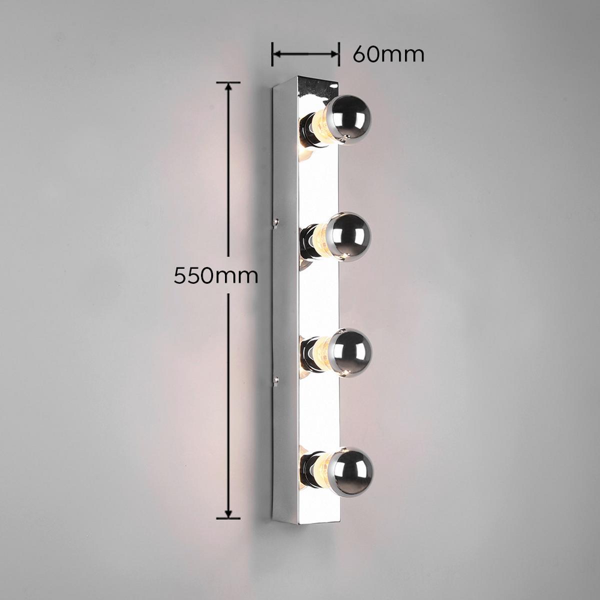 Wandleuchte 4-flammig Chromfarben - Chromfarben, Basics, Metall (6/55/8,5cm) - Trio Leuchten