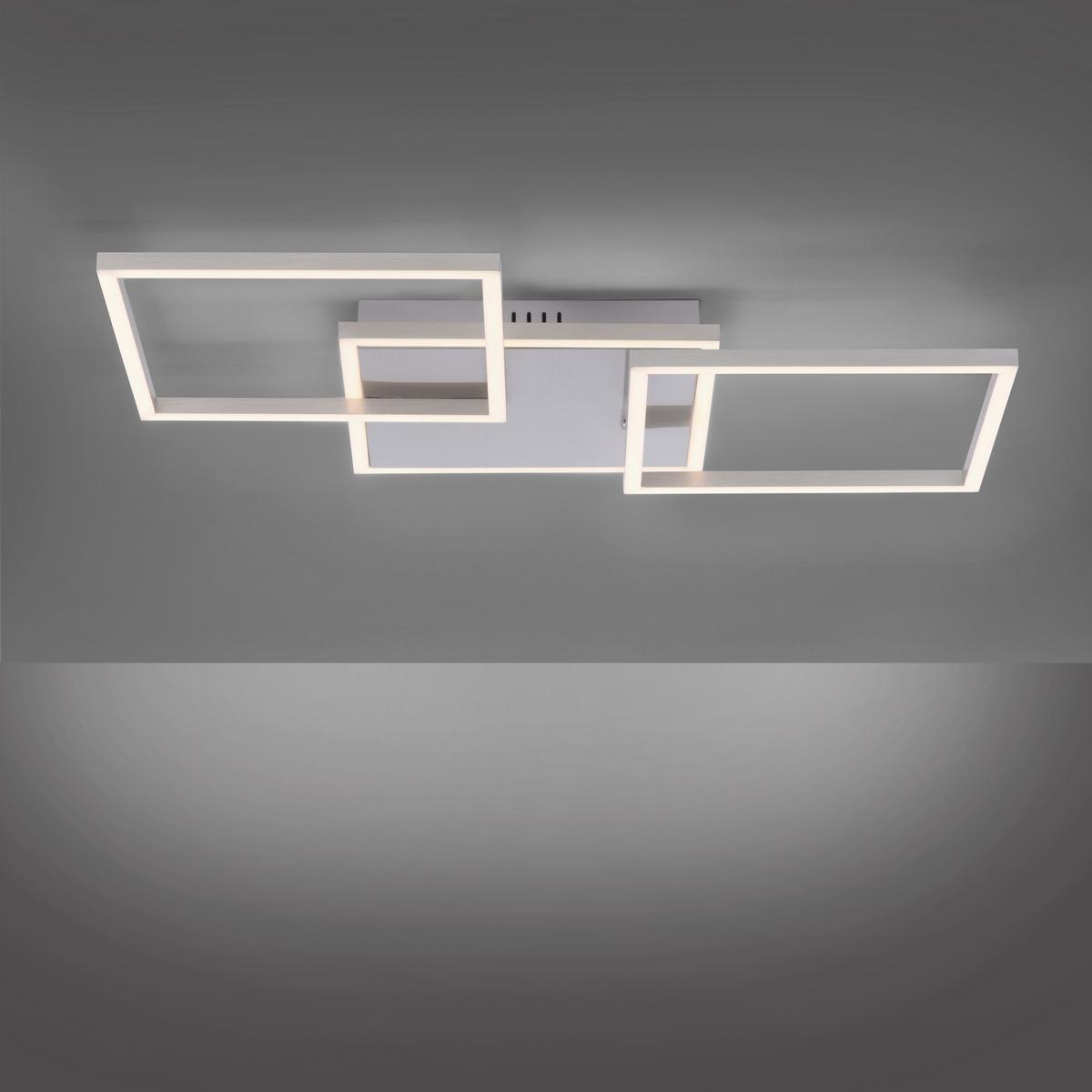 LED-Deckenleuchte Iven L: 75 cm, drehbar - Silberfarben, Basics, Kunststoff/Metall (75/45/7,3cm)