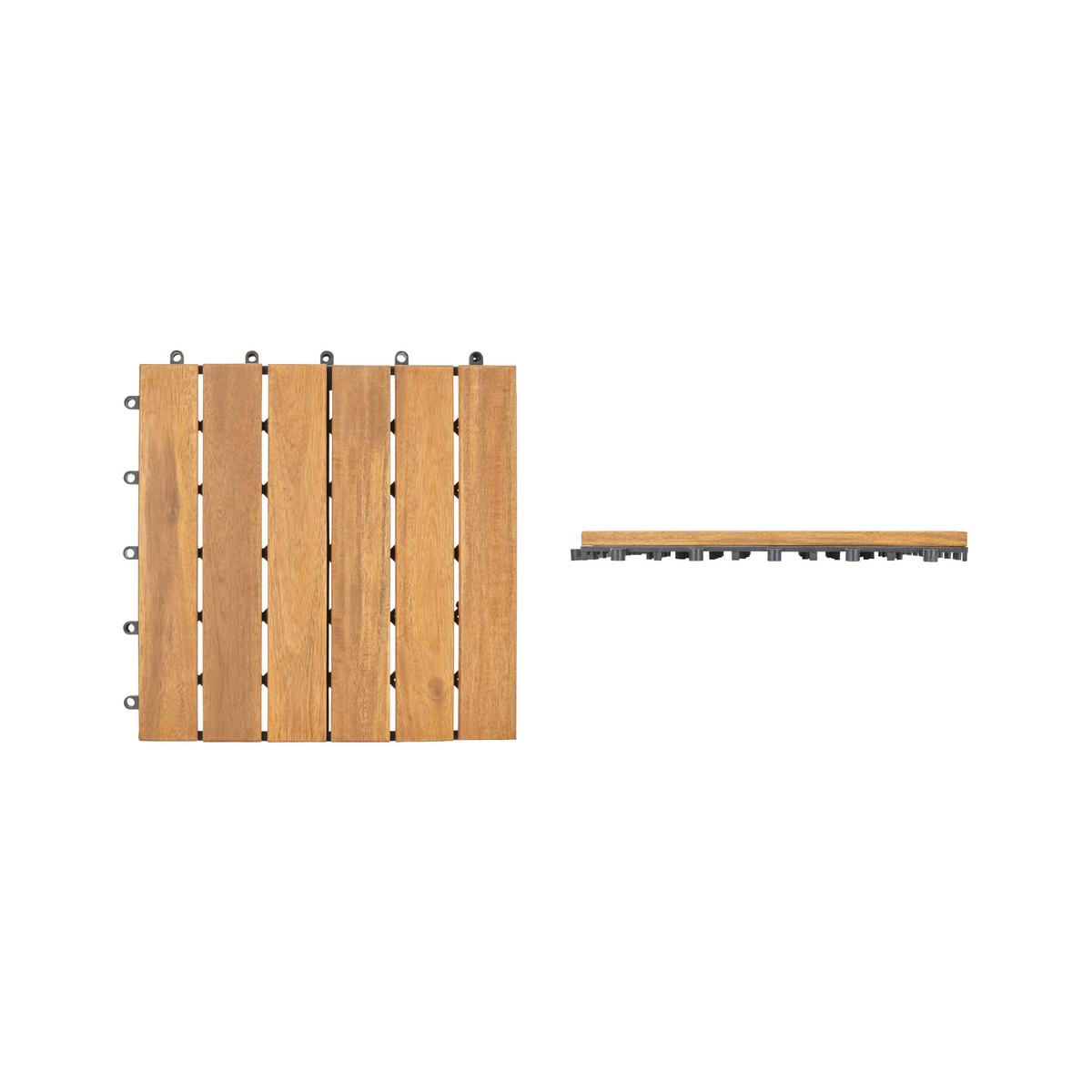 Terrassenfliese Rudi 30x30 cm Akazienholz - Akaziefarben, MODERN, Holz/Kunststoff (30/30cm) - Ondega
