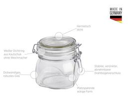 Mäser Einmachgläser 6er-Set Gothika Je ca. 300 ml, Auslaufsicher Mäser Einmachgläser 6er-Set Gothika Je ca. 300 ml, Auslaufsicher