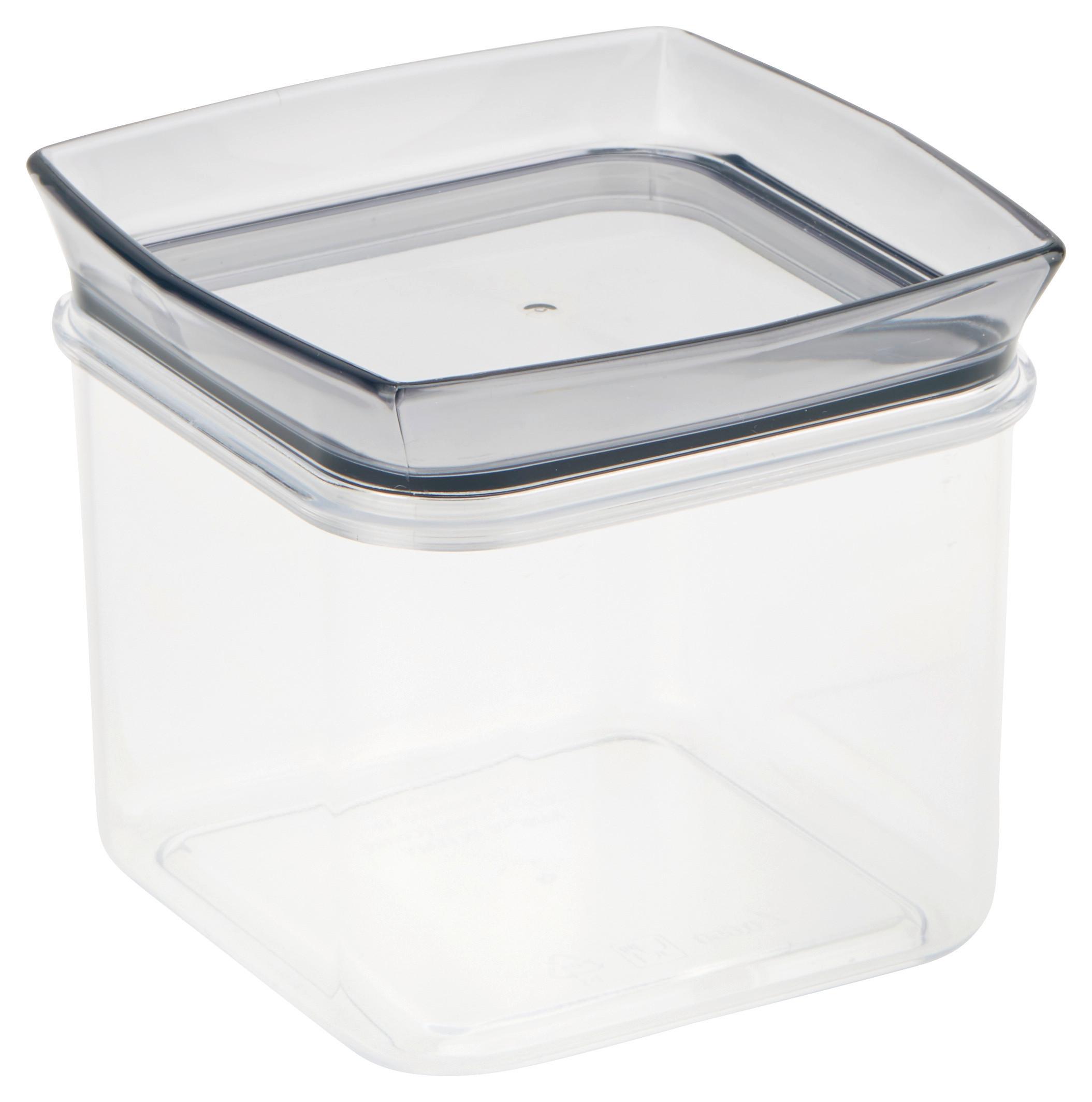 Vorratsdose Tessy ca. 650 ml, spülmaschinengeeignet - Transparent/Hellgrau, KONVENTIONELL, Kunststoff (10/10/10cm) - Luca Bessoni