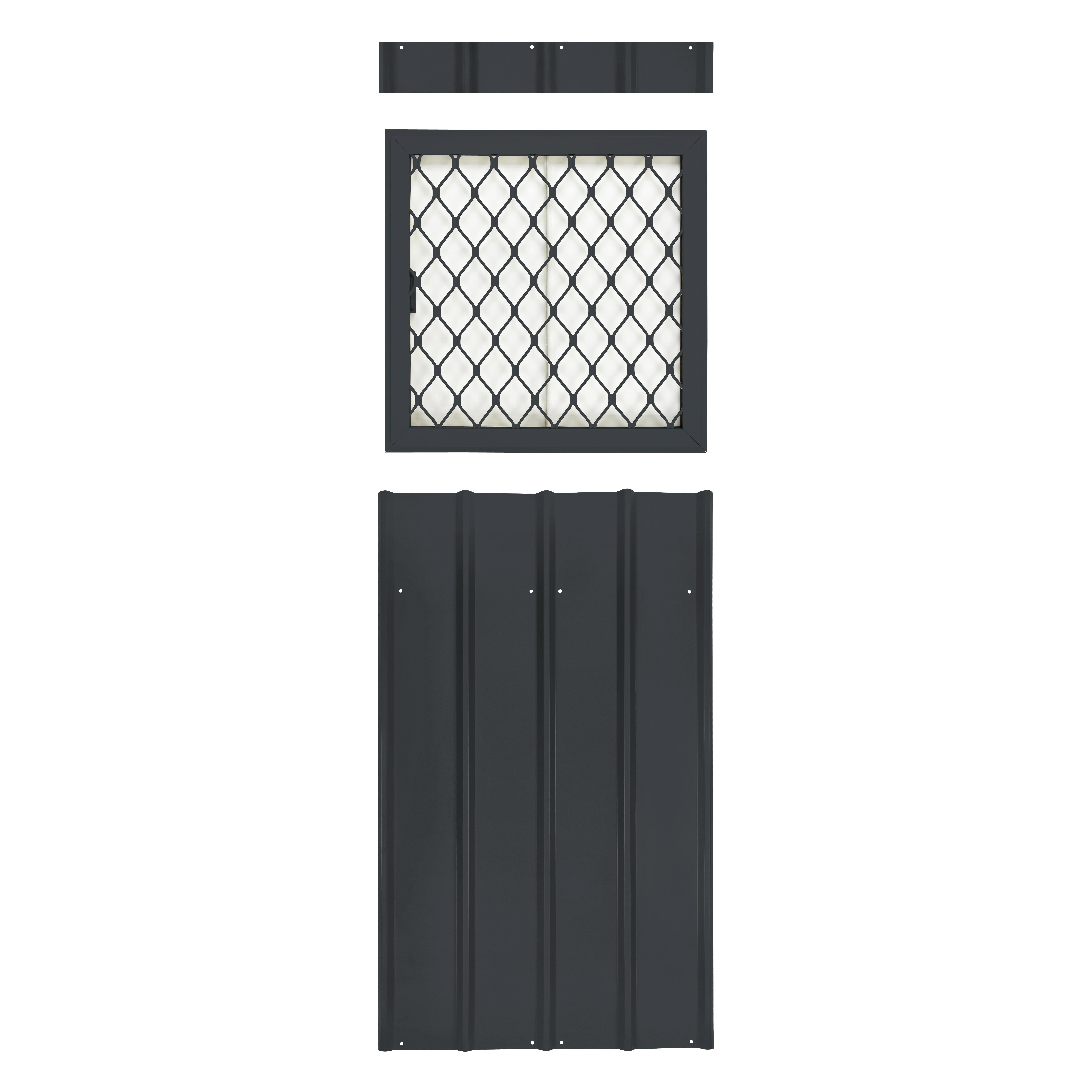 Gerätehaus Fenster Kit 1 - Anthrazit, Basics, Metall (62/20/62cm)