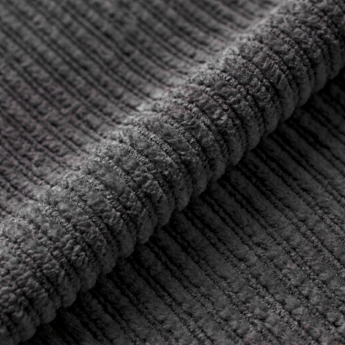 Relaxsessel Manila Chenille anthrazit, B: 73 cm - Anthrazit/Schwarz, MODERN, Textil/Metall (73/113/89cm)