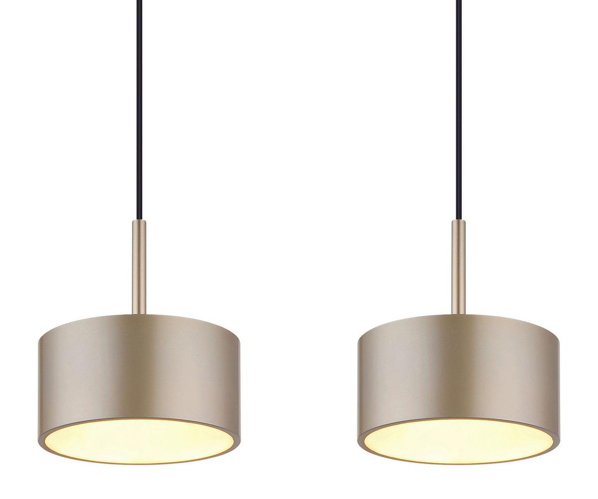 Led-hängeleuchte 3000k, 40w, 5100lm - Champagner/Transparent, Design, Kunststoff/Metall (86/15/150cm) - Globo