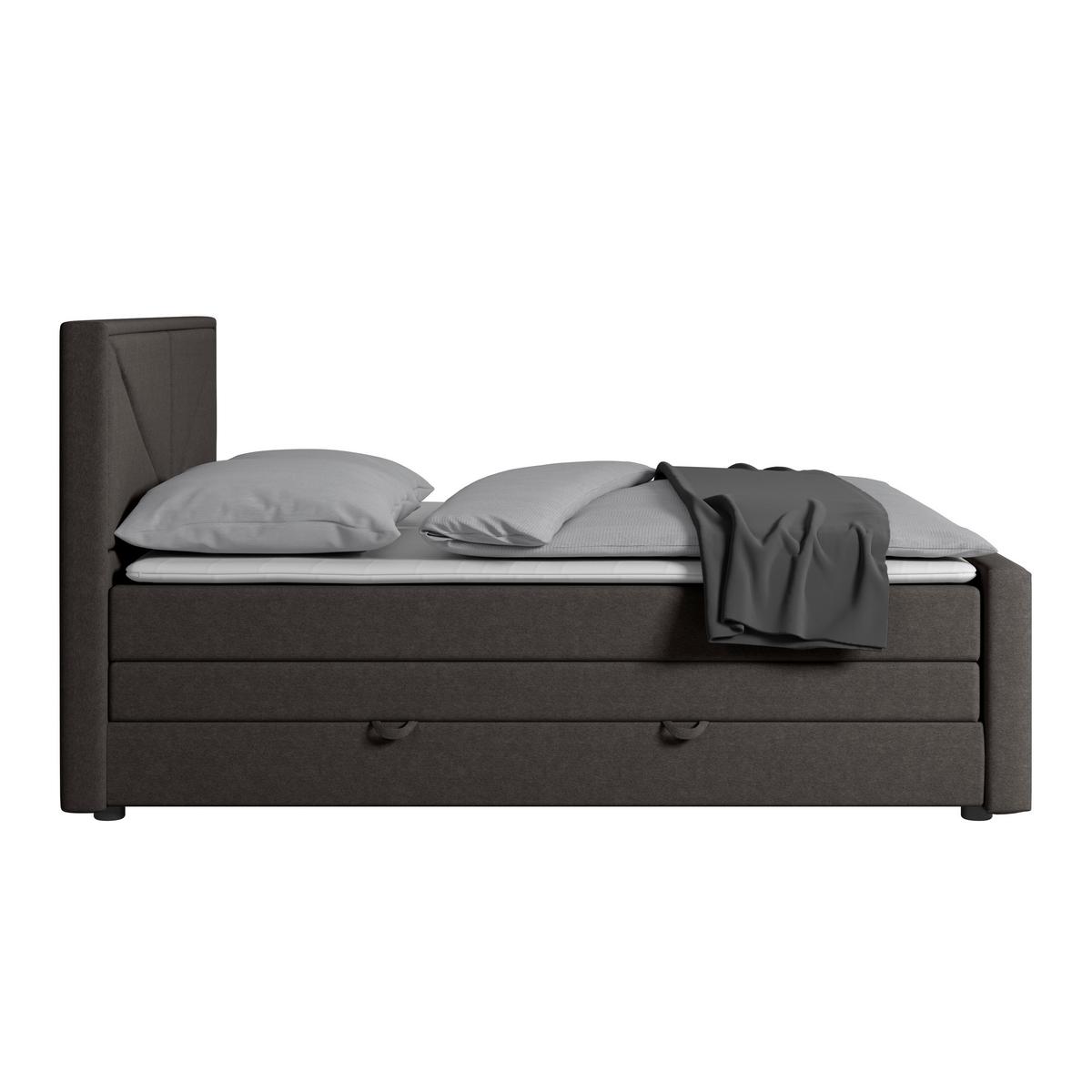 Bospringbett Lima 180x200 cm Anthrazit - Anthrazit, MODERN, Holz/Kunststoff (180/200cm) - MID.YOU