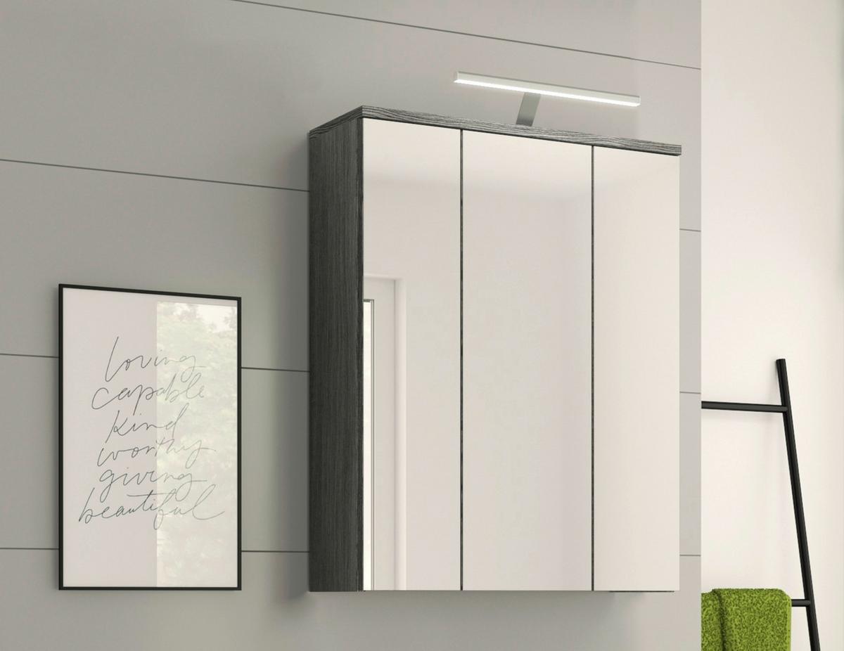 Spiegelschrank Blake Silberfarben  B: 60 Cm - Silberfarben, MODERN, Glas/Holzwerkstoff (60/77/21cm) - MID.YOU