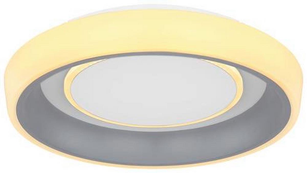 LED-Deckenleuchte Tabano Ø 50 cm mit Memoryfunktion - Anthrazit/Opal, Basics, Kunststoff/Metall (50/9,5cm) - Globo