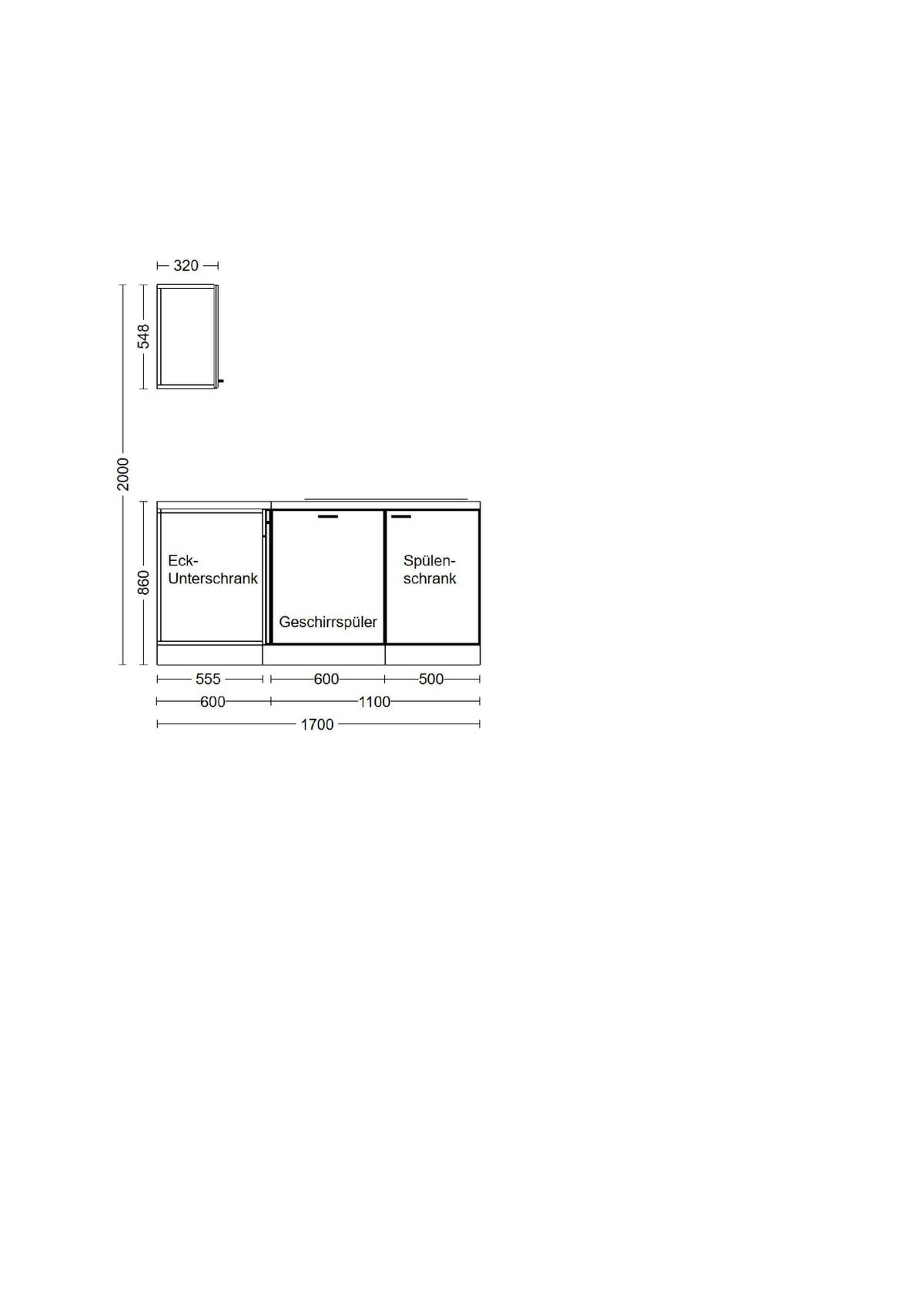Eckküche Avila Eichefarben S: 280x170 cm - Eichefarben/Magnolie, MODERN, Holzwerkstoff (280/170cm) - FlexWell