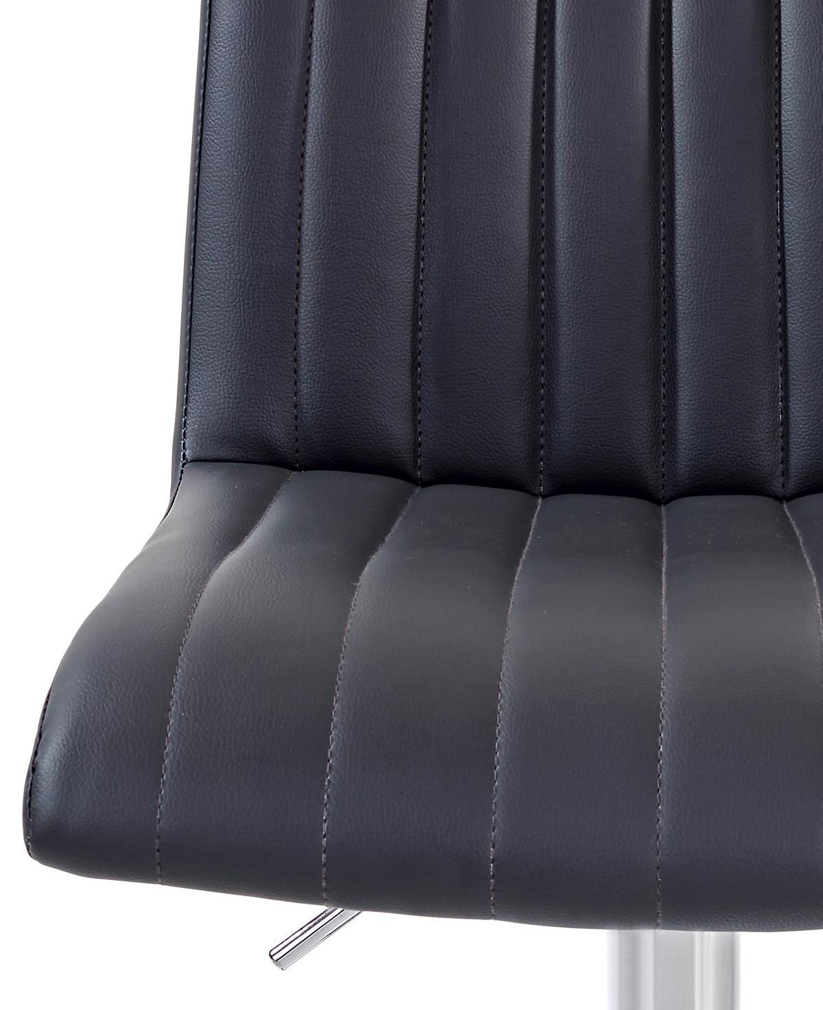 Barhocker höhenverstellbar mit Lehne Party Grau/Chrom - Chromfarben/Grau, MODERN, Textil/Metall (43/91-112/54cm) - MID.YOU