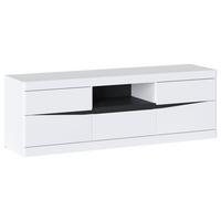 Tv-element Turino Neo Weiß/graphit B: 150cm - Graphitfarben/Eiche Artisan, Trend, Holzwerkstoff (150/49,8/39,9cm)