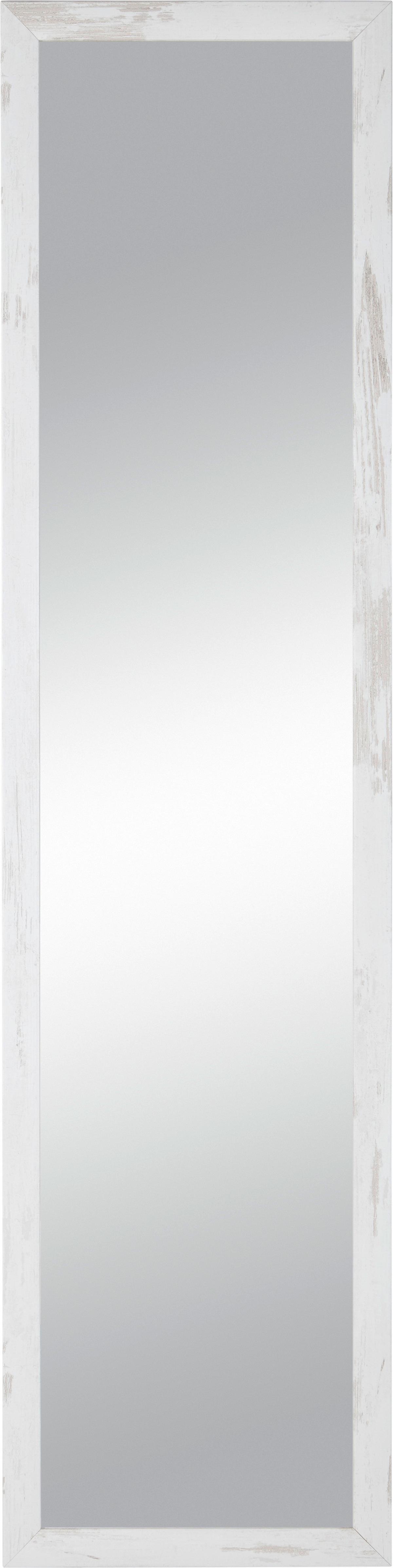 NÁSTĚNNÉ ZRCADLO OLD-WHITE-HEAVY - bílá, kompozitní dřevo/sklo (40/160/2cm) - Mömax