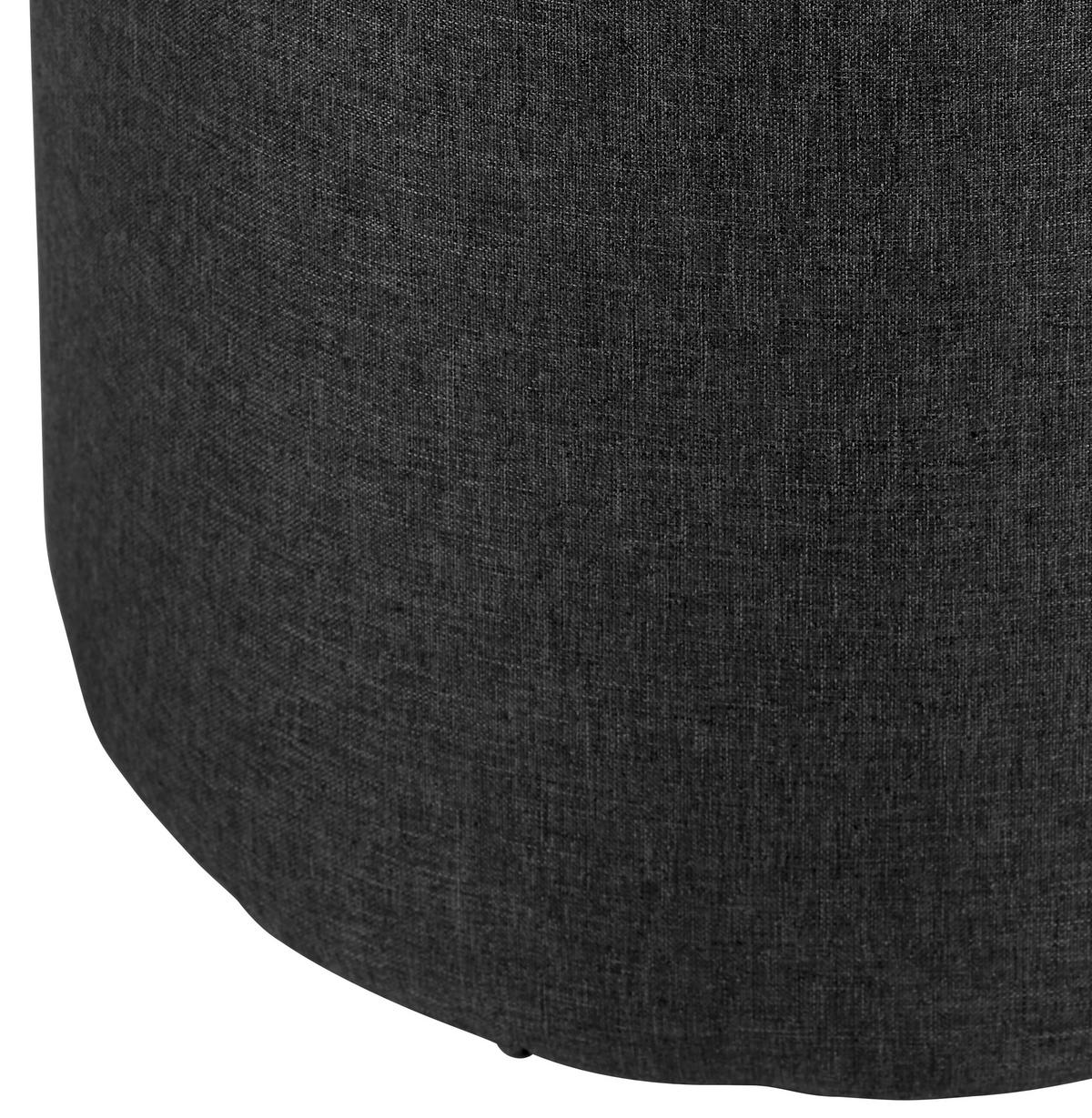 TABURETKA Leo, čierna *cenový trhák* - čierna/svetlosivá, Basics, drevo/textil (33/33cm) - Based