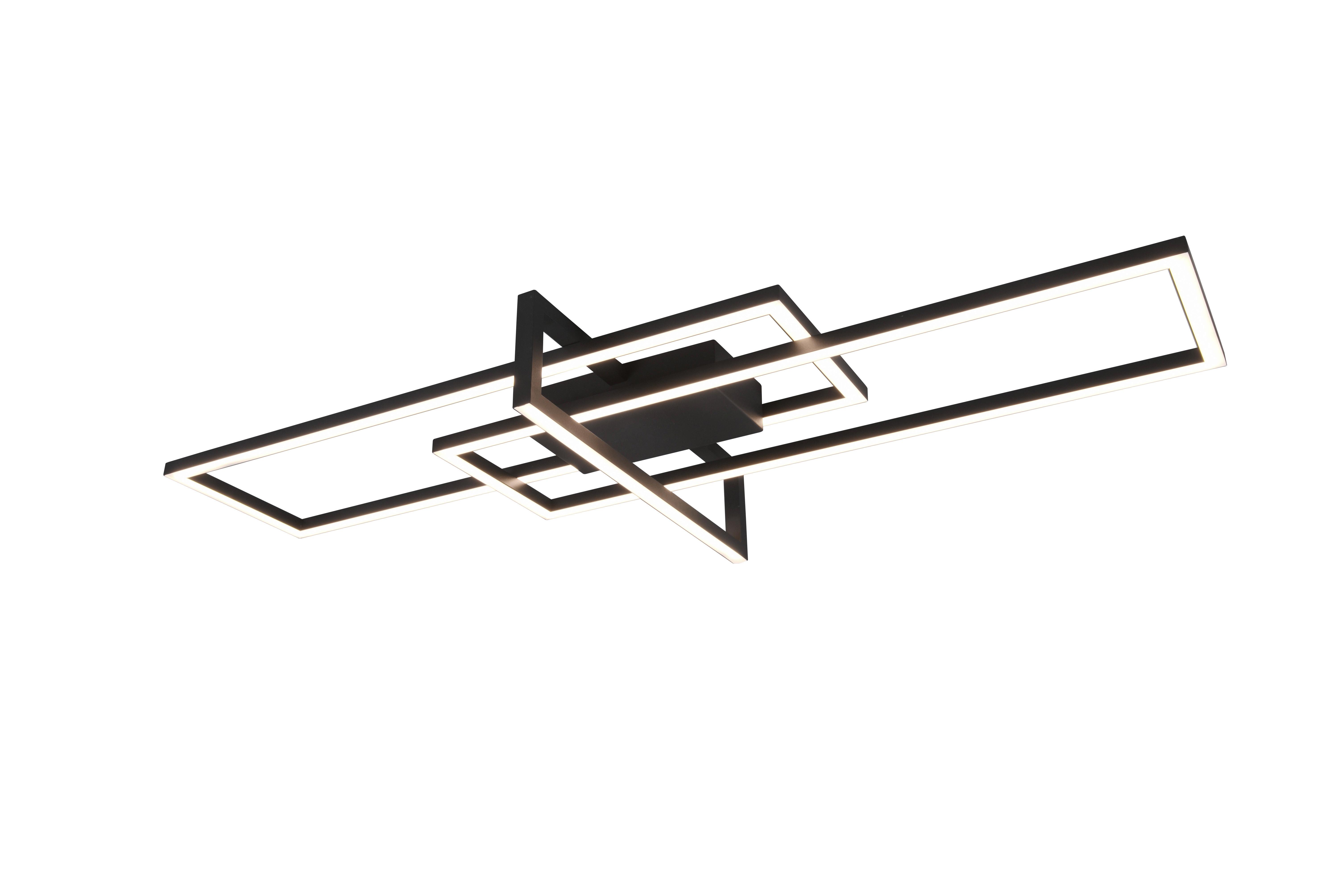 Led-deckenleuchte Salinas L: 100 Cm, Dimmbar - Schwarz, Design, Metall (100/11,5/40cm) - Trio Leuchten