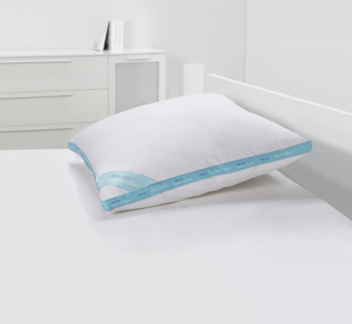 Tříkomorový polštář Wellness, 70/90 cm - bílá, textil (70/90cm) - Nadana