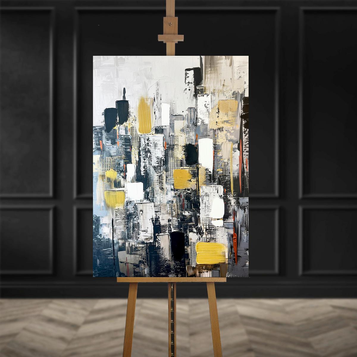 OBRAZ NA PLÁTNE CITYSCAPE - viacfarebná, Basics, drevo/textil (70/100cm)