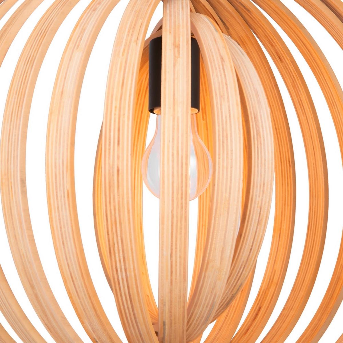 Pendelleuchte Roots - Beige/Schwarz, MODERN, Holz/Metall (50/62,5cm) - MAYTONI