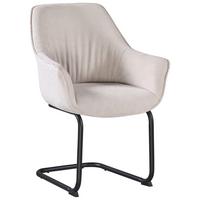 ŽIDLE S PODRUČKAMI NOVA - černá/béžová, Moderní, kov/textil (64/87/60cm) - Premium Living