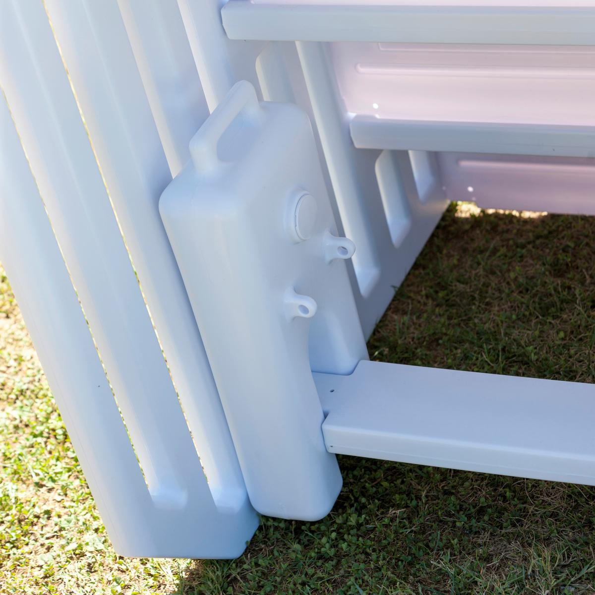 Poolleiter Leiter - Weiß, KONVENTIONELL, Kunststoff (92/206/80cm) - Gre