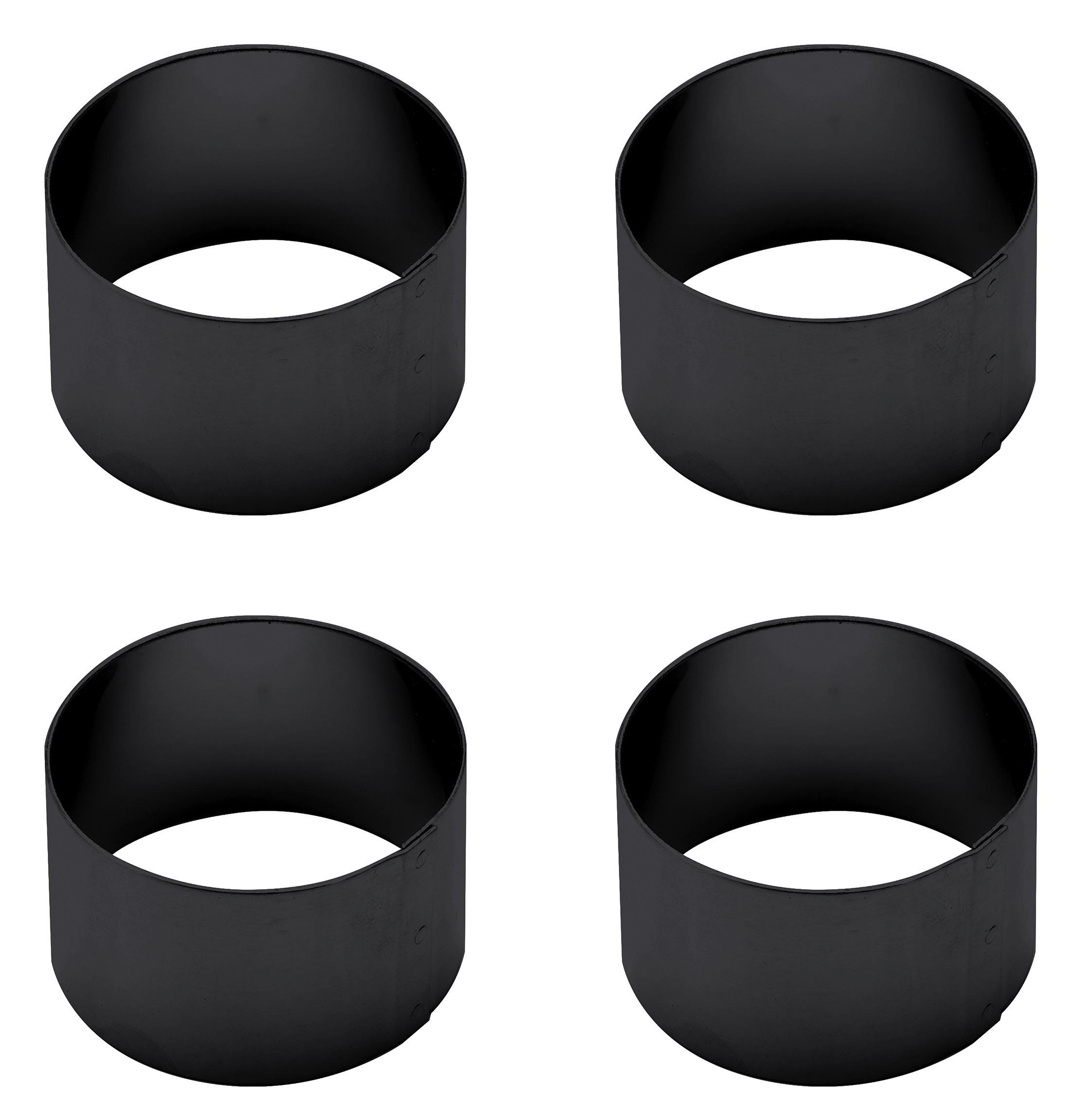 Serviettenringeset Ew-Nr-2110s - Schwarz, Basics, Metall (4/2,5cm) - Echtwerk