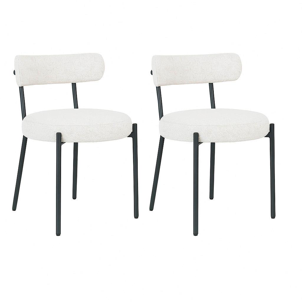 STUHL-SET Badalona Grauweiß B: 47 cm