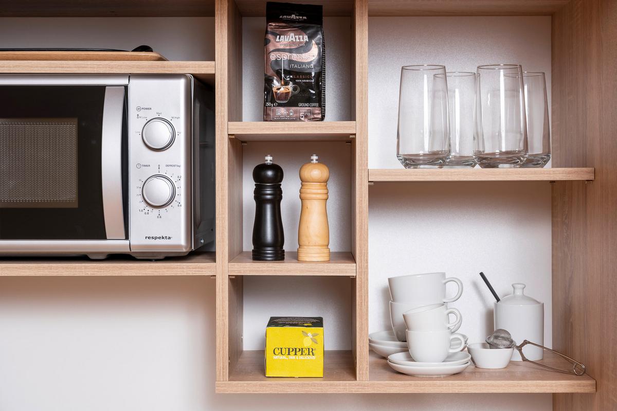 Schrankküche mit Kühlschrank + Kochfeld 104 cm Grau - Edelstahlfarben/Eichefarben, KONVENTIONELL, Holzwerkstoff/Metall (104/193/67cm) - Respekta