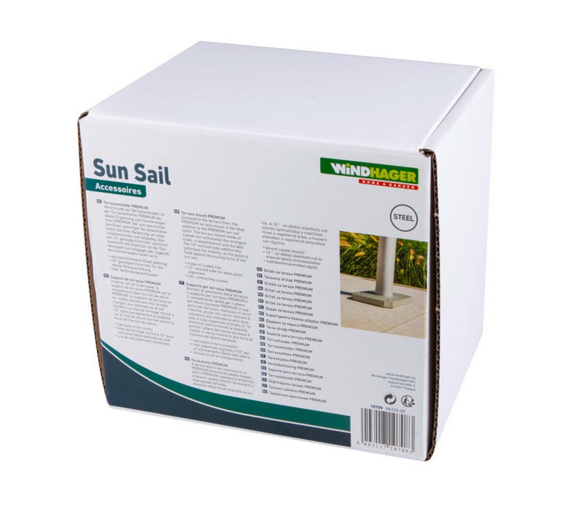 Terrassenhalterung Premium Grau - Grau, Basics, Metall (15/20/15cm)