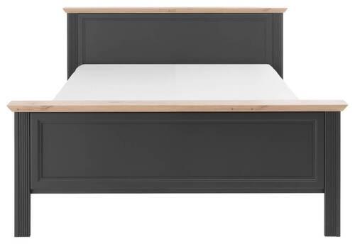 Doppelbett Landhaus-stil 160x200 Jasmin Ii Graphitfarb. - Graphitfarben/Schwarz, LIFESTYLE, Holzwerkstoff (160/200cm)