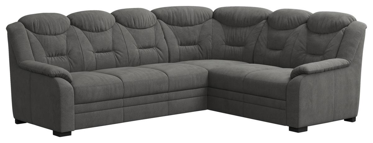 Ecksofa Marcus Anthrazit S: 263x211 cm - Anthrazit/Schwarz, Basics, Textil (263/211cm) - MID.YOU