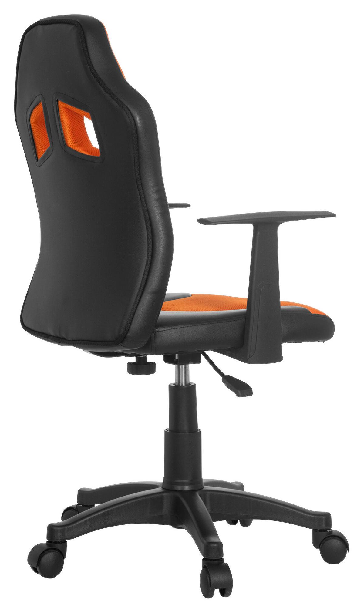 Jugenddrehstuhl Kid Racer Al Orange/Schwarz - Schwarz/Orange, Basics, Kunststoff (54/90-100/48cm) - MID.YOU
